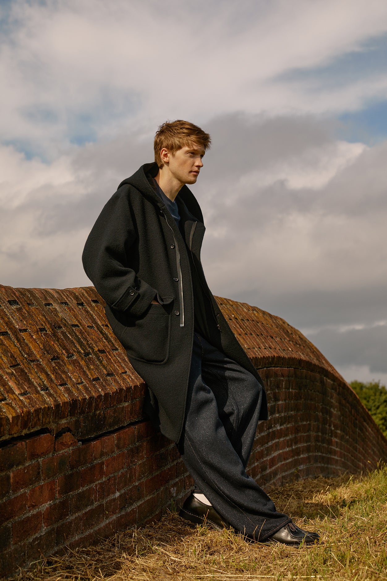 SILK NEP DENIM PANTS｜DARK NAVY – Cornier