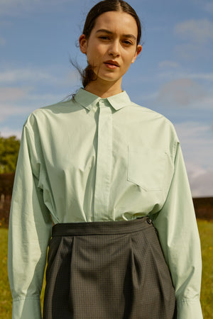 FINX COTTON WEATHER OVER SHIRTS｜MINT