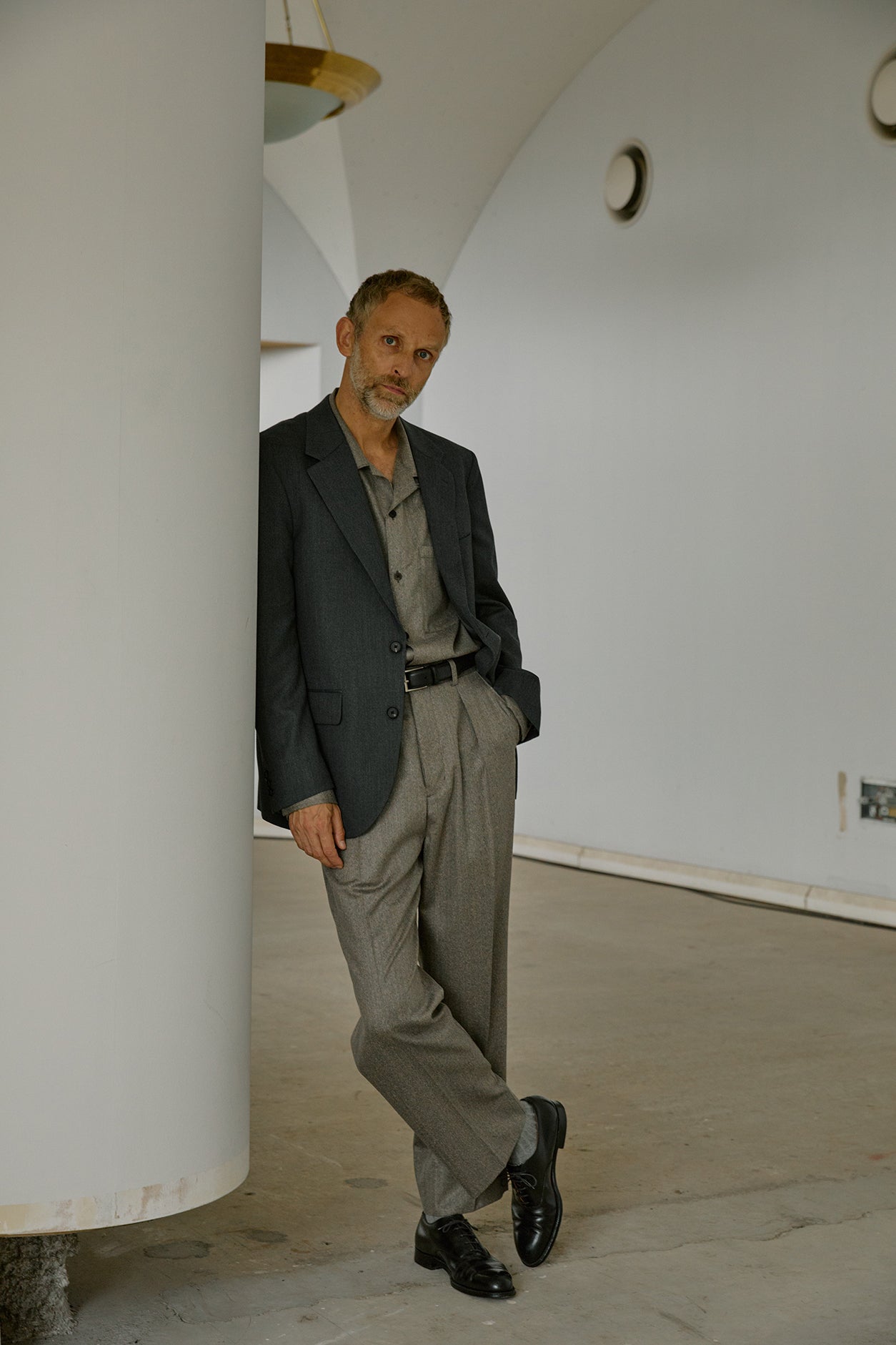 Super130's WORSTED WOOL LIGHT MILLED TAILORED JACKET｜TOP GRAY