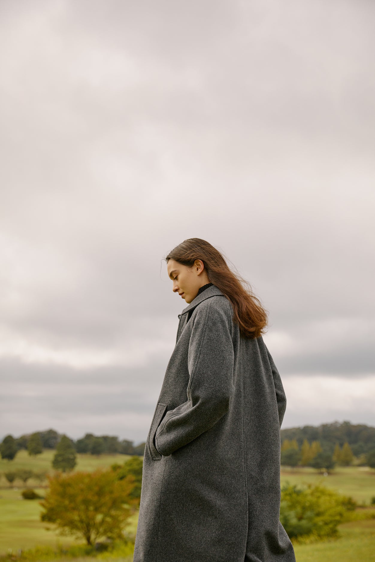 WOOL/CASHMERE MOSSER BALMACAAN COAT for WOMEN｜TOP GRAY – Cornier