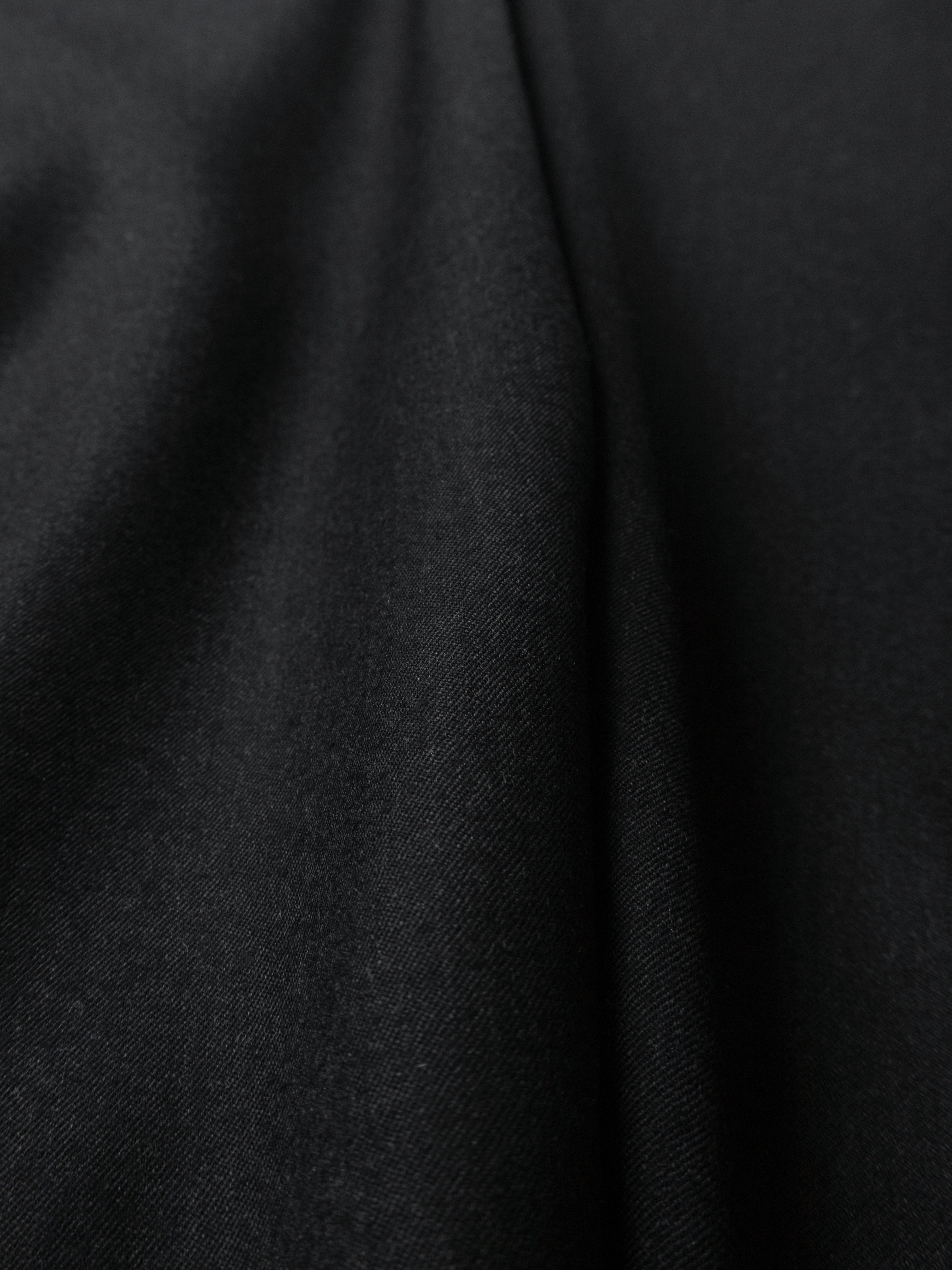 Super130's WORSTED WOOL LIGHT MILLED TAILORED JACKET｜TOP BLACK