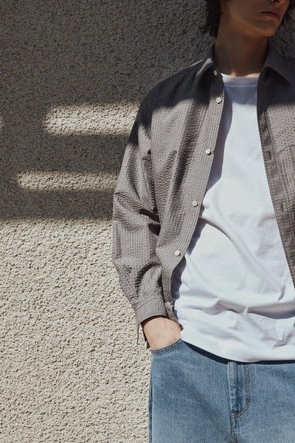 SILK SUCKER CHECK SHIRTS｜GRAY CHECK