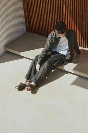 FINX/ZIMBABWE COTTON M-47 CARGO PANTS｜BLACK