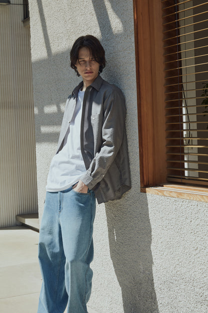 SILK SUCKER CHECK SHIRTS｜GRAY CHECK