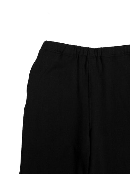 SILK/COTTON LOOPBACK FLEECE PANTS｜BLACK
