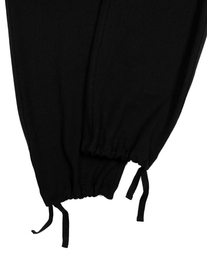 SILK/COTTON LOOPBACK FLEECE PANTS｜BLACK