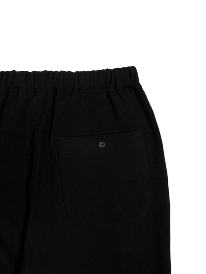 SILK/COTTON LOOPBACK FLEECE PANTS｜BLACK