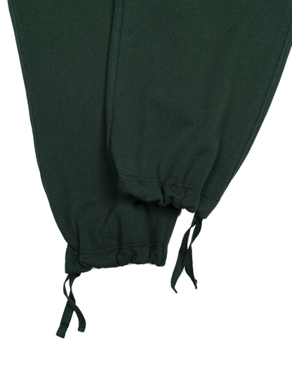 SILK/COTTON LOOPBACK FLEECE PANTS｜GREEN