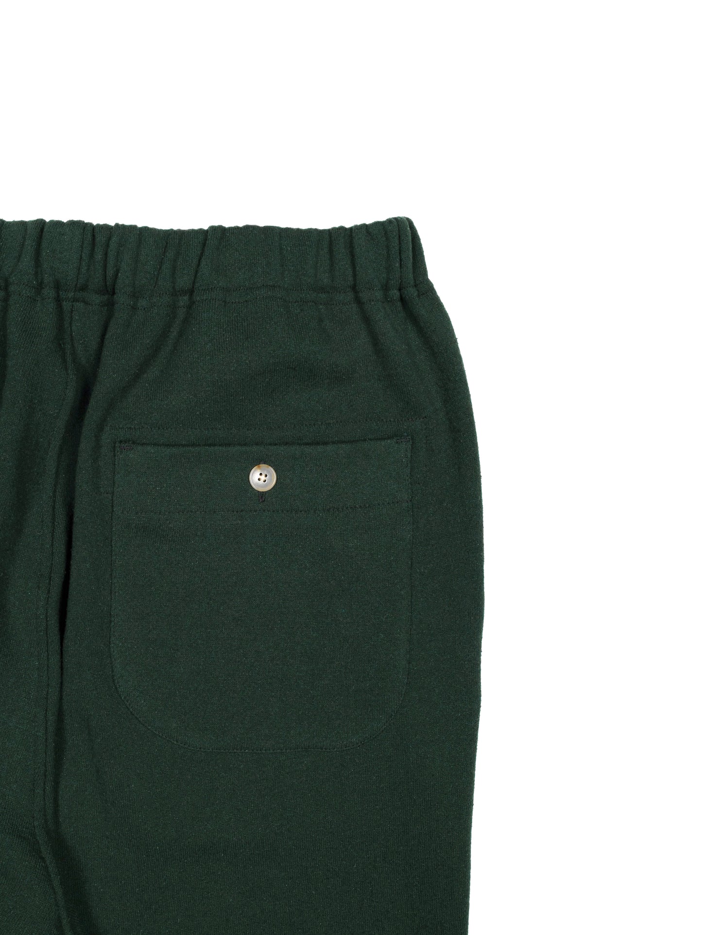 SILK/COTTON LOOPBACK FLEECE PANTS｜GREEN