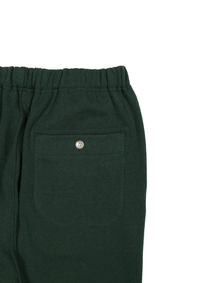 SILK/COTTON LOOPBACK FLEECE PANTS｜GREEN