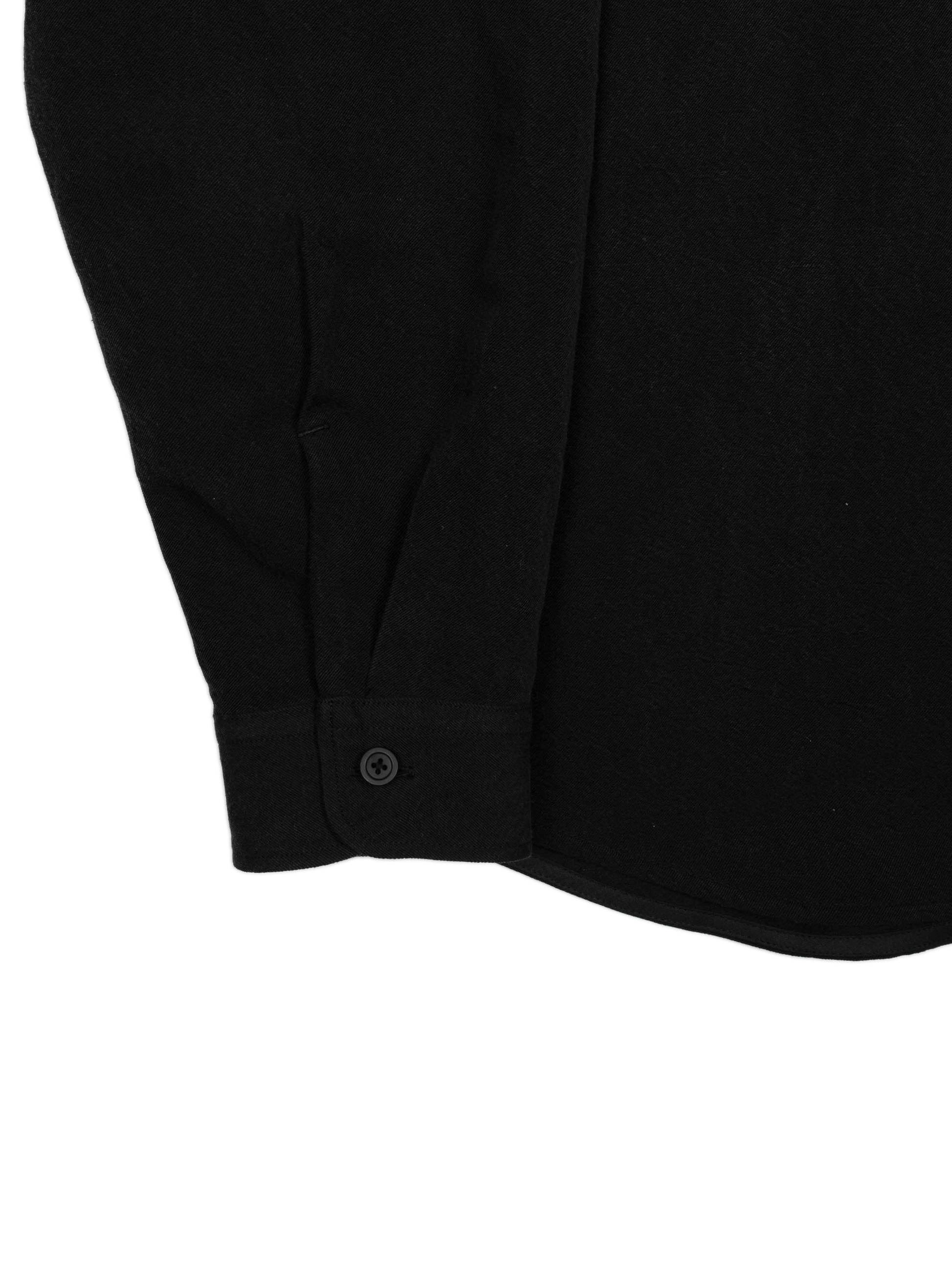 SILK/LINEN FADED GABARDINE SHIRTS|BLACK – Cornier SILK/LINEN FADED GABARDINE SHIRTS|BLACK – Cornier