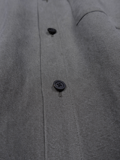 SILK/LINEN FADED GABARDINE SHIRTS｜HAZE GRAY