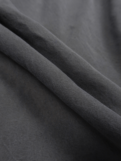 SILK/LINEN FADED GABARDINE SHIRTS｜HAZE GRAY