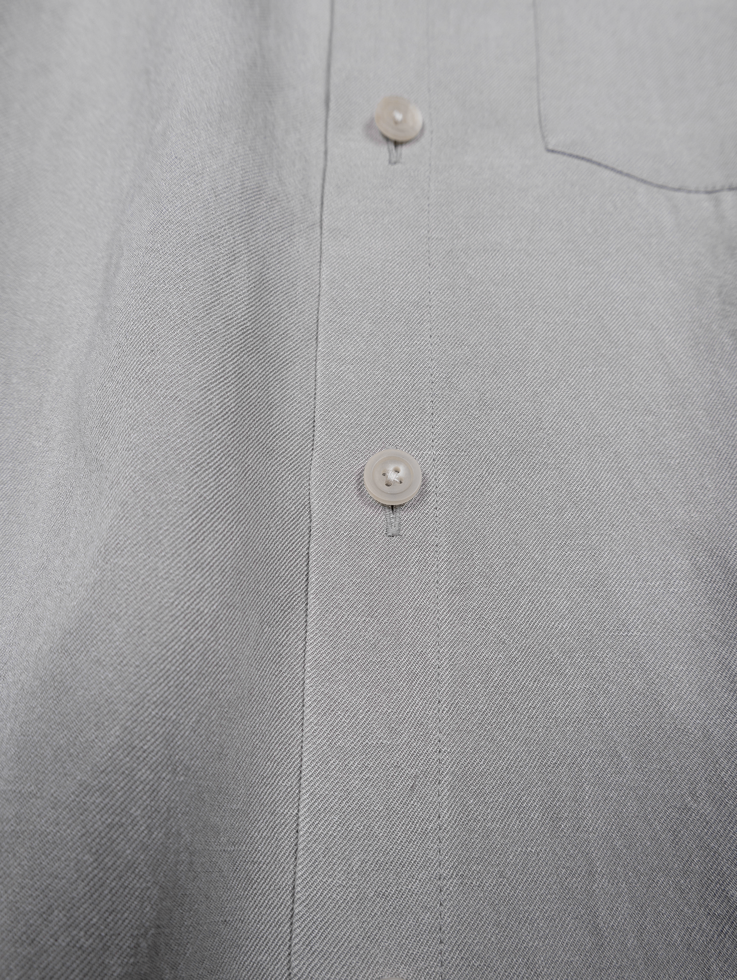 SILK/LINEN FADED GABARDINE SHIRTS｜ICE GRAY