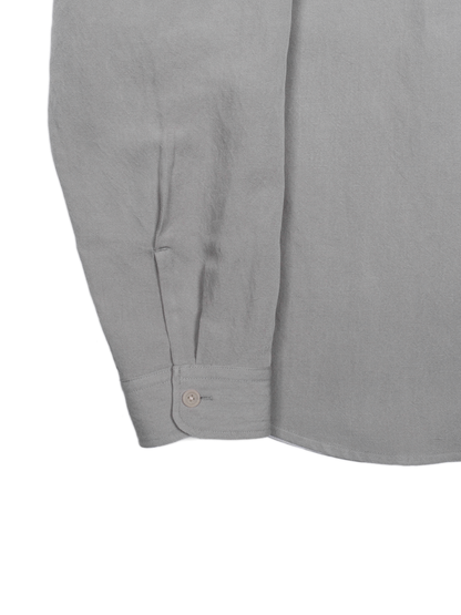 SILK/LINEN FADED GABARDINE SHIRTS|ICE GRAY – Cornier SILK/LINEN FADED GABARDINE SHIRTS|ICE GRAY – Cornier