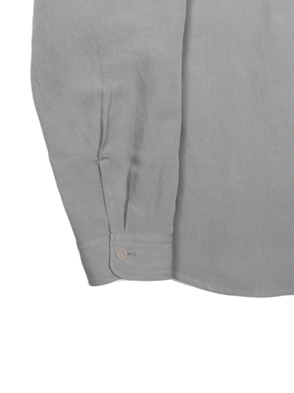 SILK/LINEN FADED GABARDINE SHIRTS｜ICE GRAY