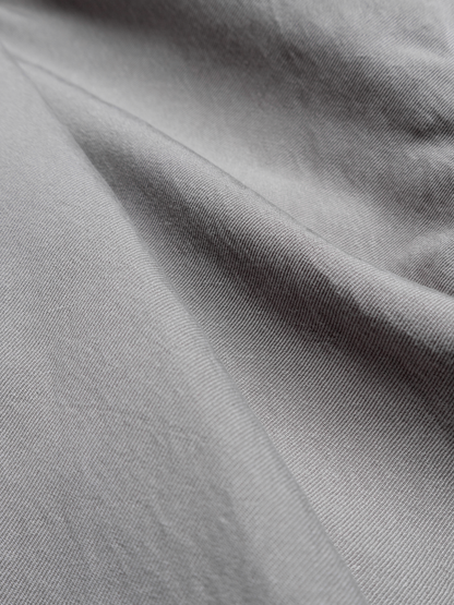 SILK/LINEN FADED GABARDINE SHIRTS｜ICE GRAY