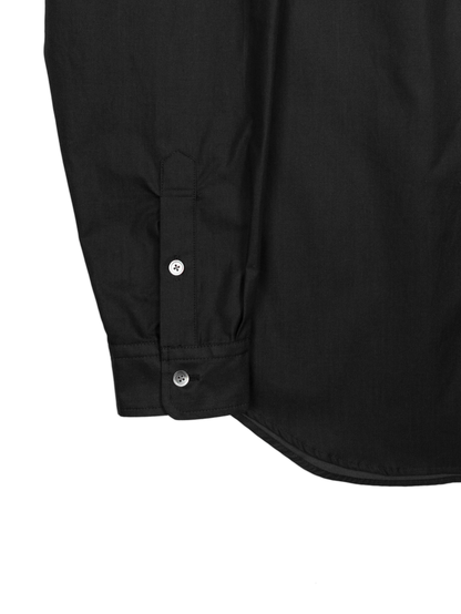 FINX COTTON CHAMBRAY DENIM SHIRTS｜BLACK