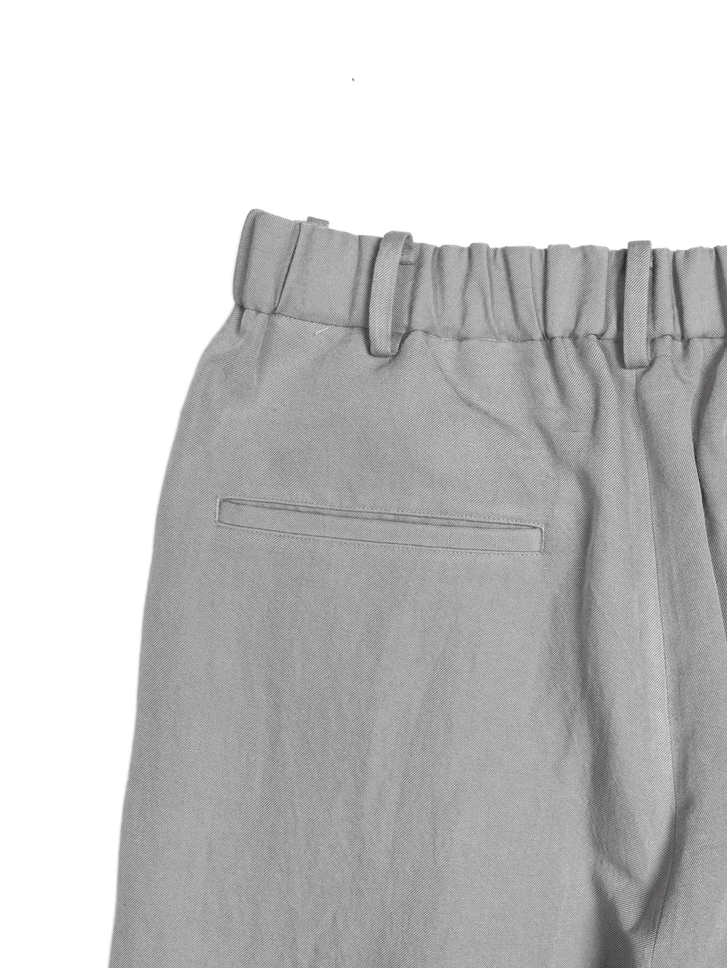 SILK/LINEN FADED GABARDINE PANTS｜ICE GRAY