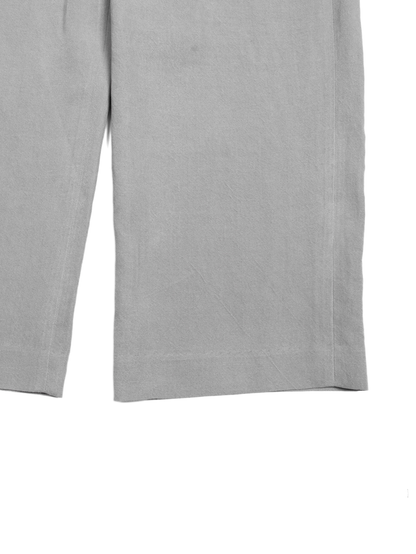 SILK/LINEN FADED GABARDINE PANTS｜ICE GRAY