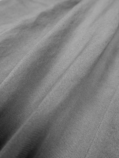 SILK/LINEN FADED GABARDINE PANTS｜ICE GRAY
