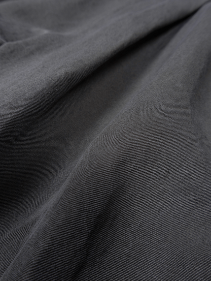 SILK/LINEN FADED GABARDINE PANTS｜HAZE GRAY