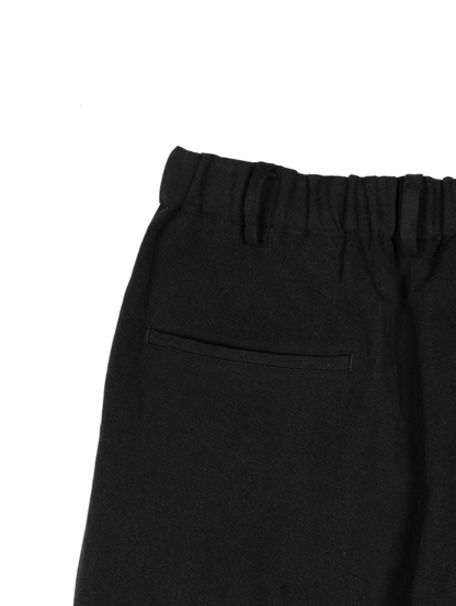SILK/LINEN FADED GABARDINE PANTS｜BLACK