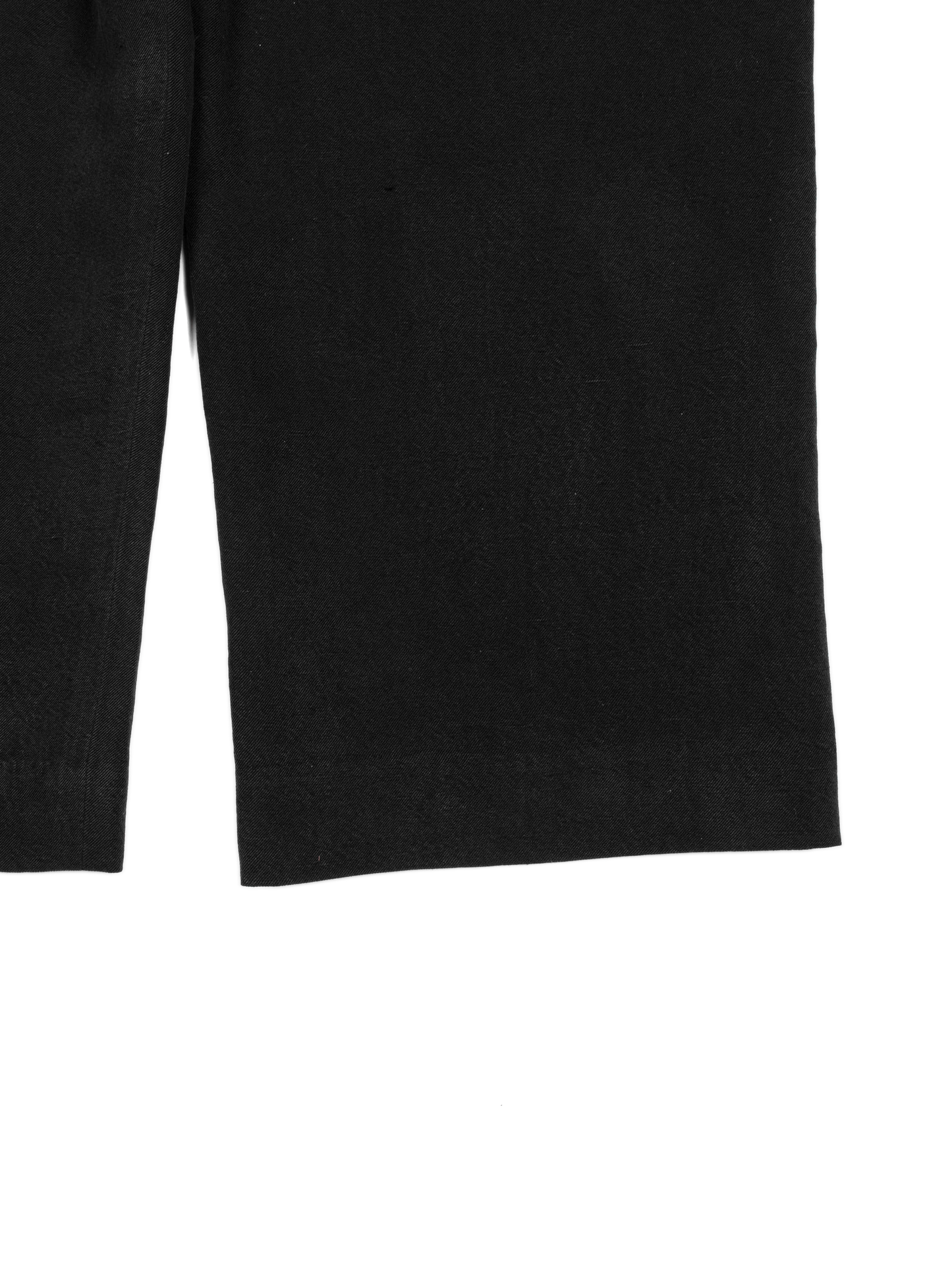 SILK/LINEN FADED GABARDINE PANTS｜BLACK