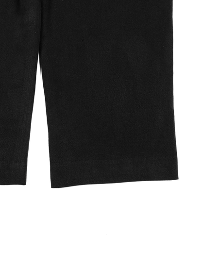 SILK/LINEN FADED GABARDINE PANTS｜BLACK