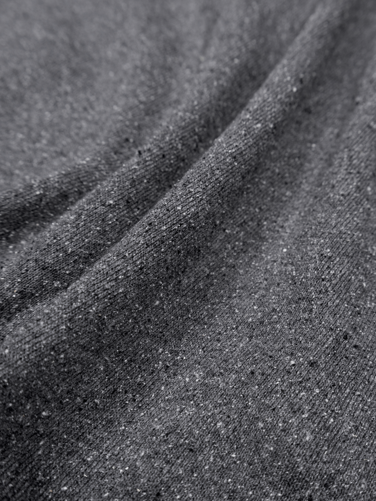 SILK/COTTON LOOPBACK FLEECE HALF ZIP SHIRTS｜TOP GRAY