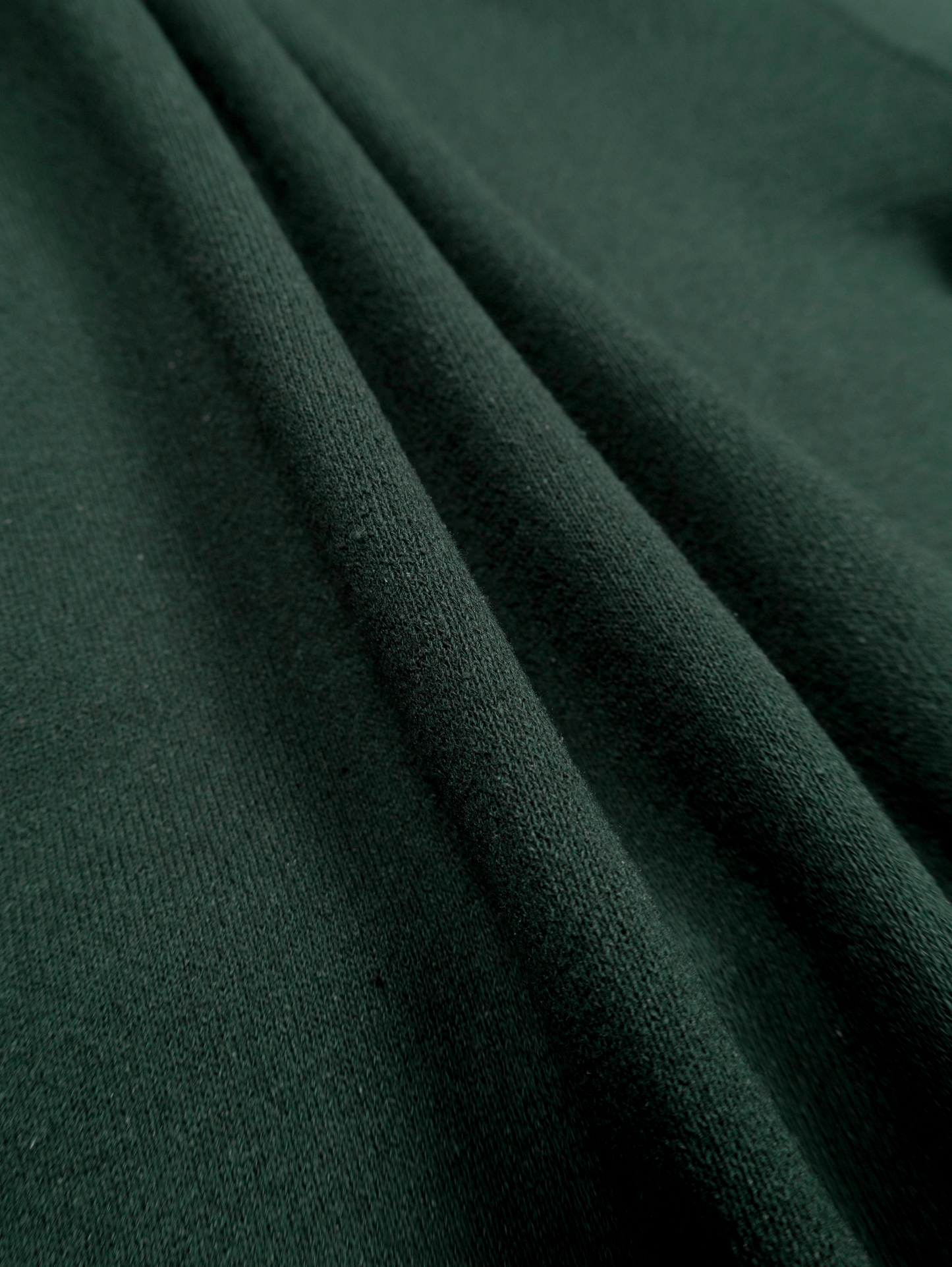 SILK/COTTON LOOPBACK FLEECE SWEAT SHIRTS｜GREEN