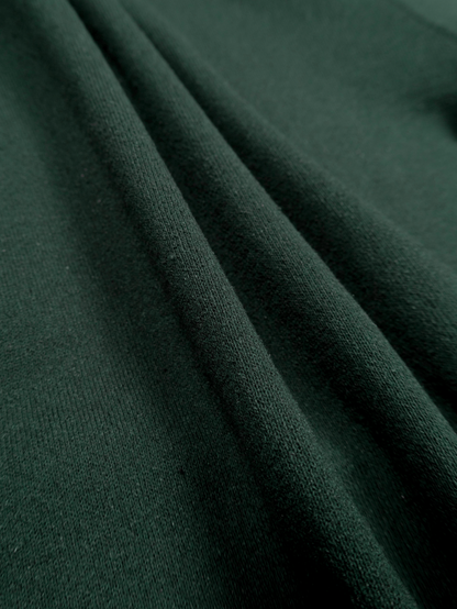 SILK/COTTON LOOPBACK FLEECE SWEAT SHIRTS｜GREEN