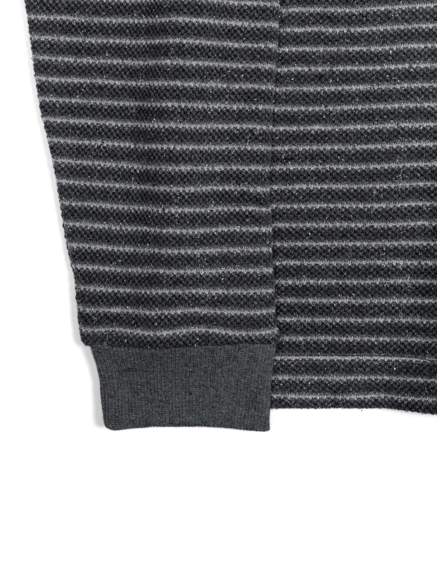 丝绒厚重苔藓缝边POLO衫｜灰色