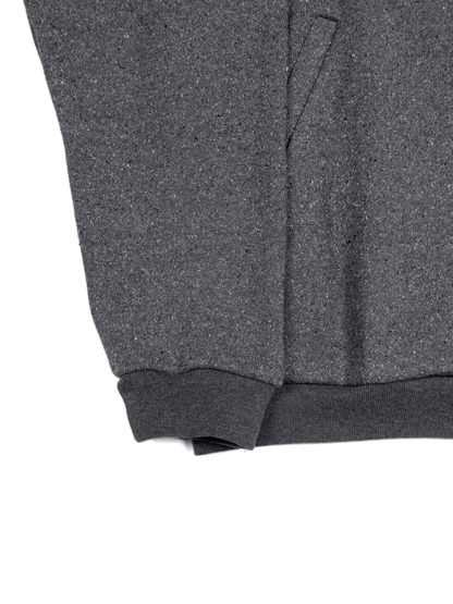 SILK/COTTON LOOPBACK FLEECE HALF ZIP SHIRTS｜TOP GRAY