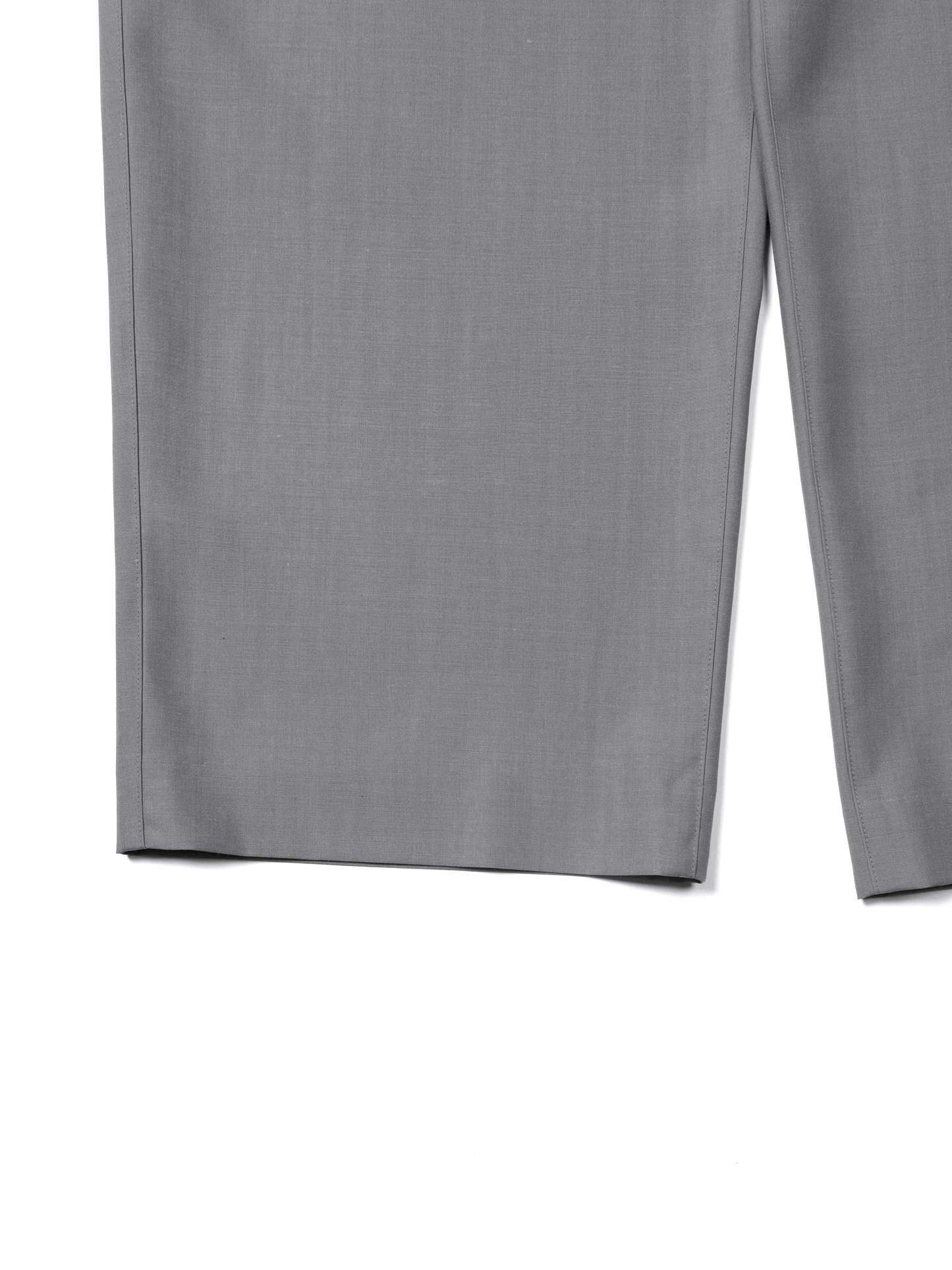 Super130's WORSTED WOOL TROPICAL EASY PANTS｜LIGHT GRAY