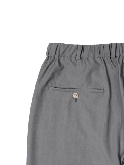 Super130's WORSTED WOOL TROPICAL EASY PANTS|LIGHT GRAY – Cornier Super130's WORSTED WOOL TROPICAL EASY PANTS|LIGHT GRAY – Cornier