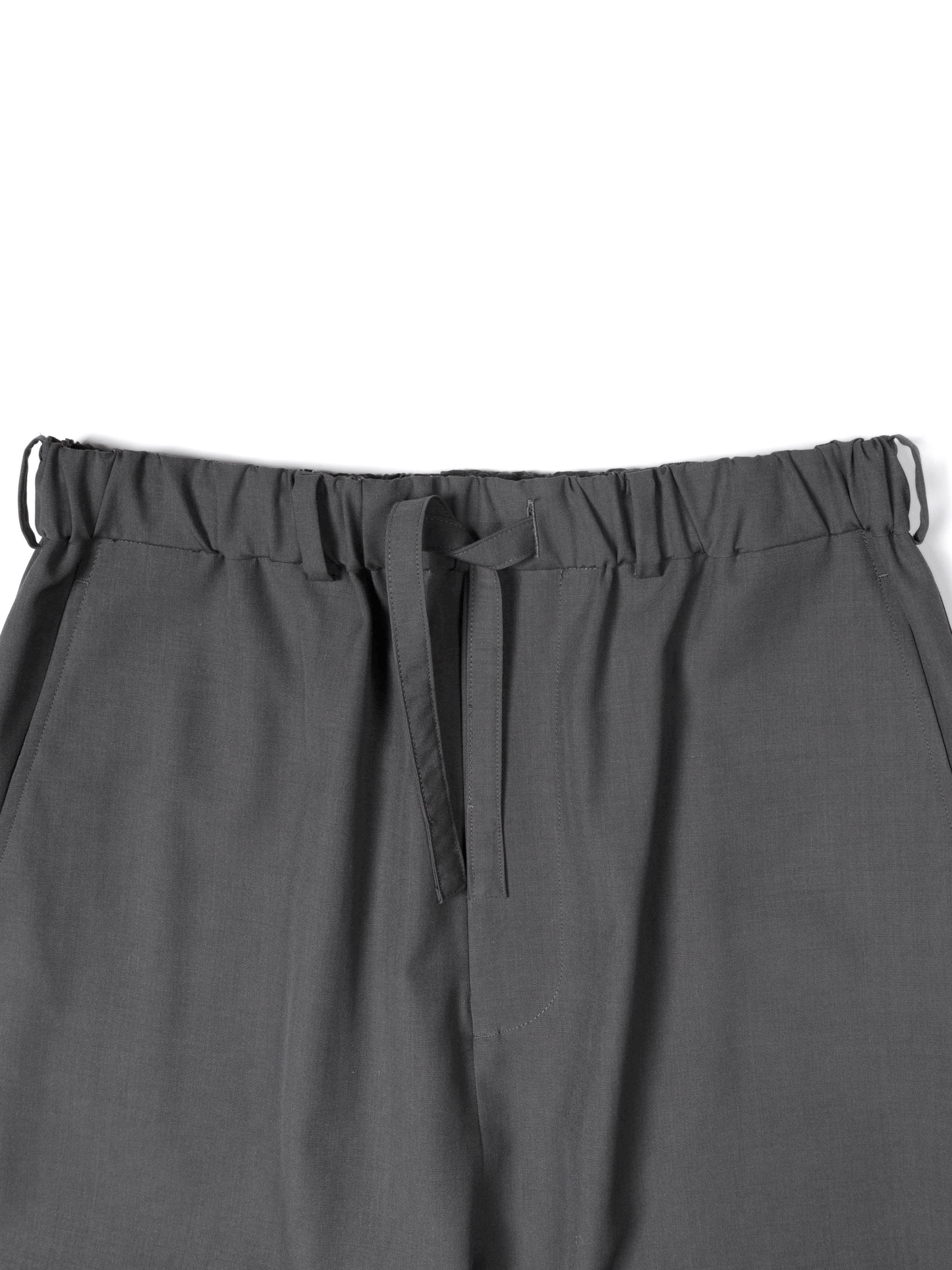 Super130's WORSTED WOOL TROPICAL EASY PANTS｜ASH TAUPE