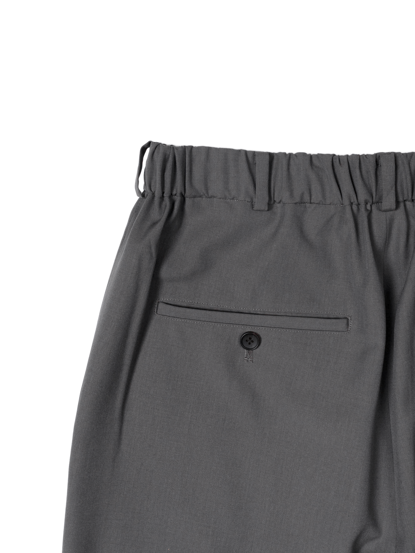 Super130's WORSTED WOOL TROPICAL EASY PANTS｜ASH TAUPE