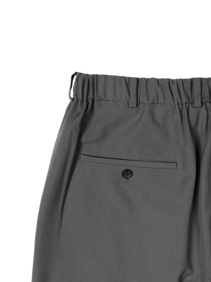 Super130's WORSTED WOOL TROPICAL EASY PANTS｜ASH TAUPE