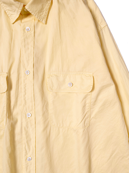 FINX COTTON GARMENT DYED DOUBLE POCKET SHIRTS|YELLOW – Cornier FINX COTTON GARMENT DYED DOUBLE POCKET SHIRTS|YELLOW – Cornier