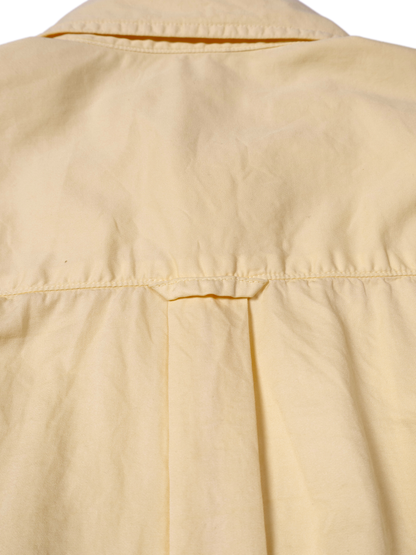 FINX COTTON GARMENT DYED DOUBLE POCKET SHIRTS｜YELLOW