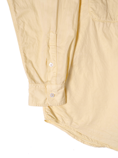 FINX COTTON GARMENT DYED DOUBLE POCKET SHIRTS｜YELLOW