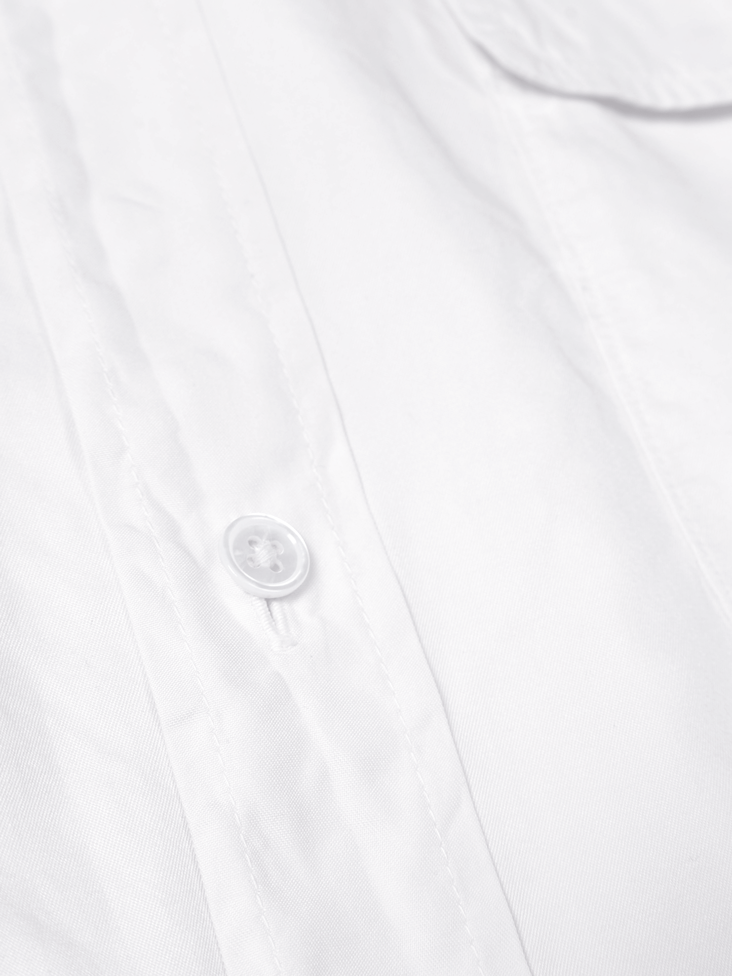 FINX COTTON GARMENT WASHED DOUBLE POCKET SHIRTS｜WHITE