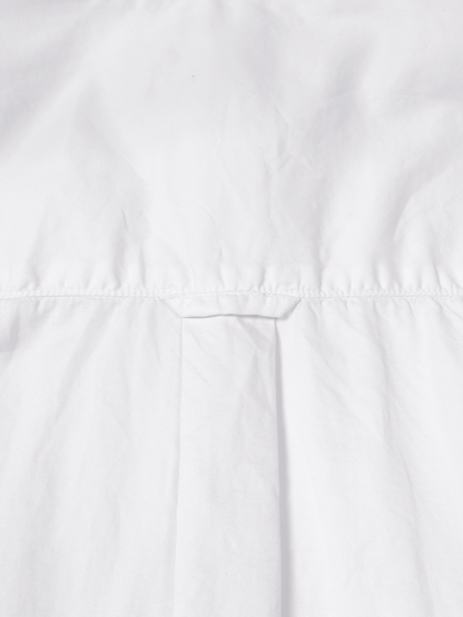 FINX COTTON GARMENT WASHED DOUBLE POCKET SHIRTS｜WHITE