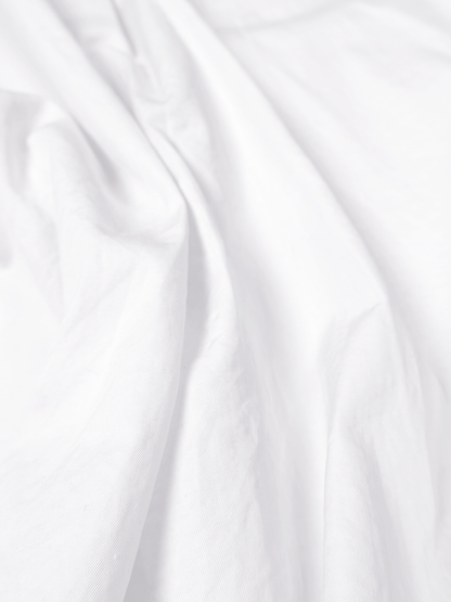 FINX COTTON GARMENT WASHED DOUBLE POCKET SHIRTS｜WHITE