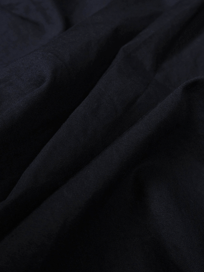FINX COTTON GARMENT DYED DOUBLE POCKET SHIRTS｜NAVY
