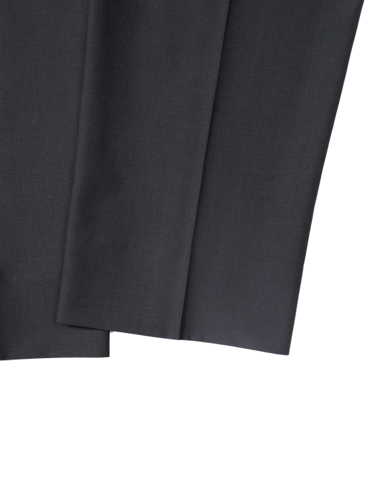 Super130's WORSTED WOOL TROPICAL STRAIGHT SLACKS｜CHARCOAL