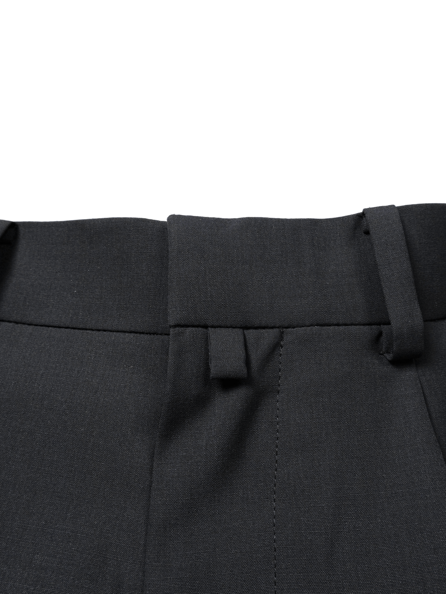 Super130's WORSTED WOOL TROPICAL STRAIGHT SLACKS｜CHARCOAL