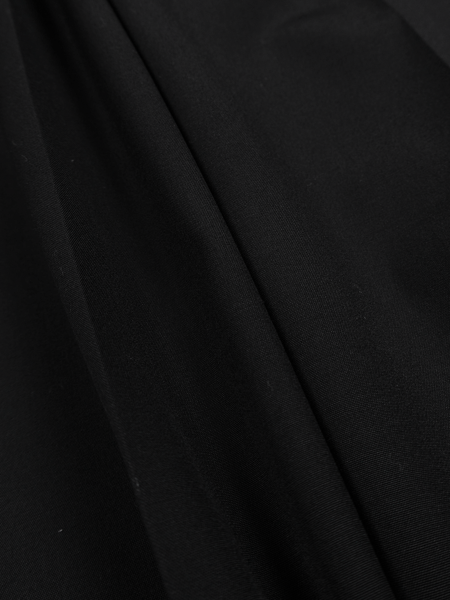 Super130's WORSTED WOOL TROPICAL STRAIGHT SLACKS｜BLACK