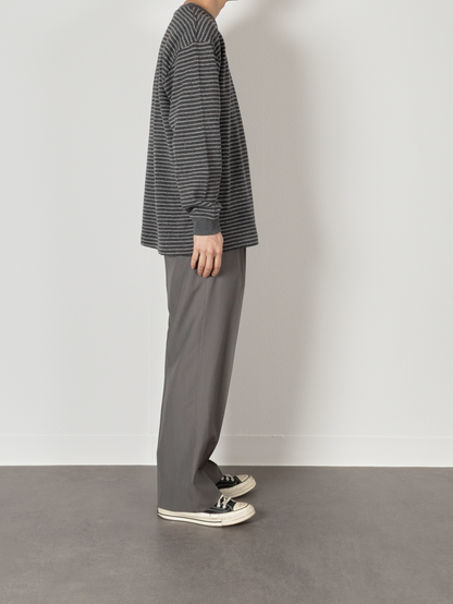Super130's WORSTED WOOL TROPICAL SLACKS|LIGHT GRAY – Cornier Super130's WORSTED WOOL TROPICAL SLACKS|LIGHT GRAY – Cornier